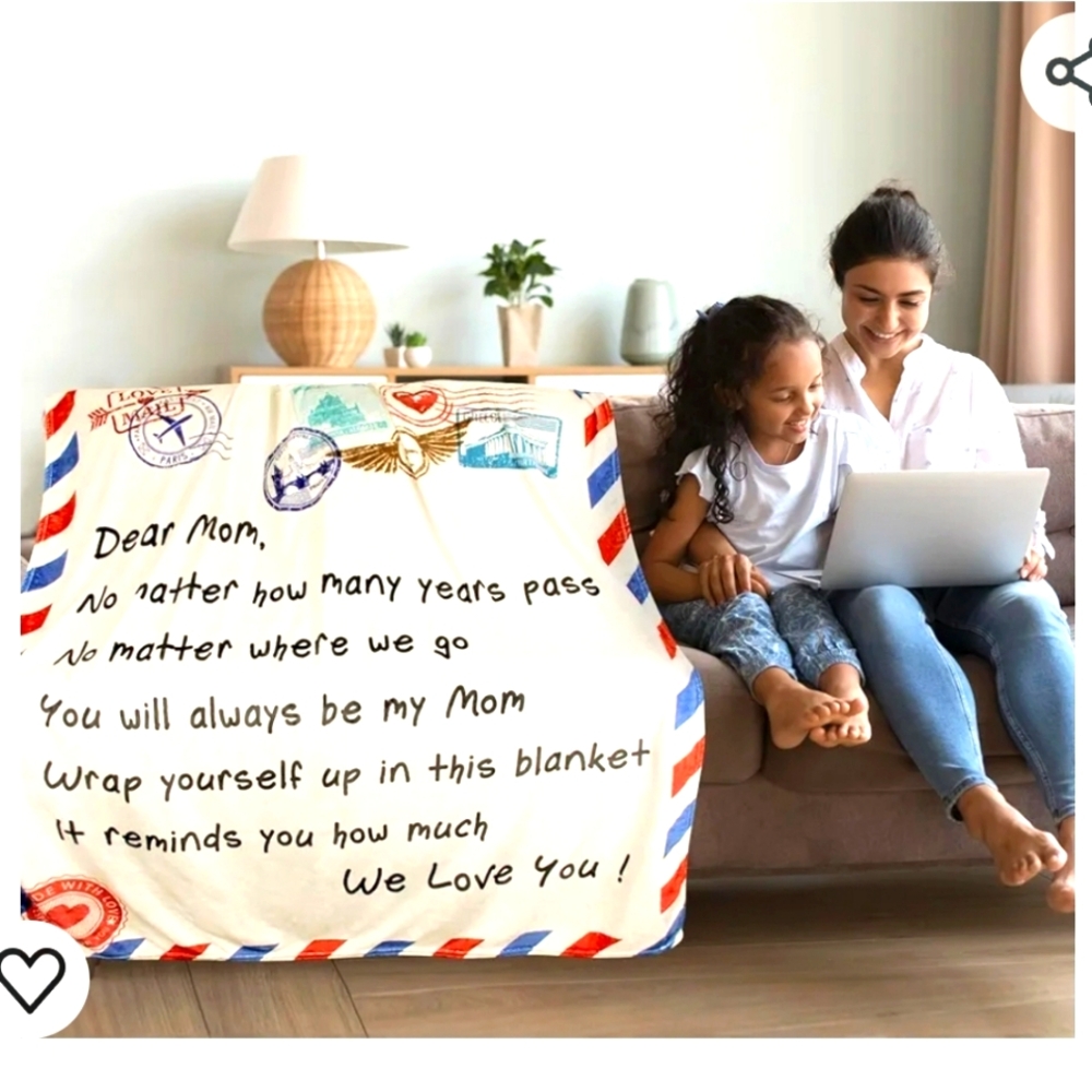 We Love You Mom Blanket